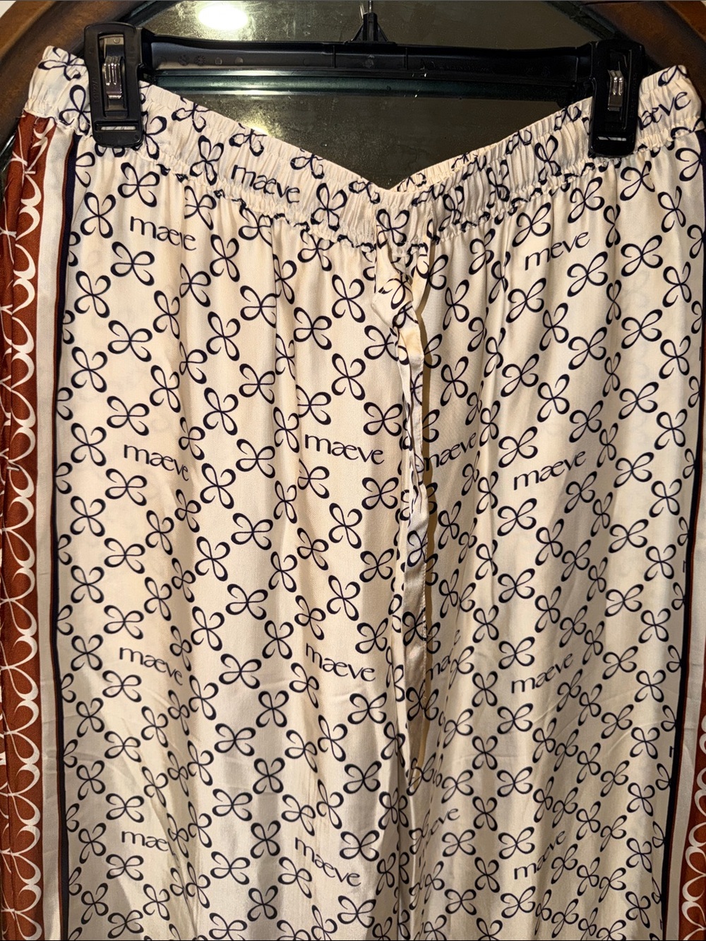Anthropologie Maeve Silken Wide-Leg Pajama Pants NWT M - Picture 3 of 7